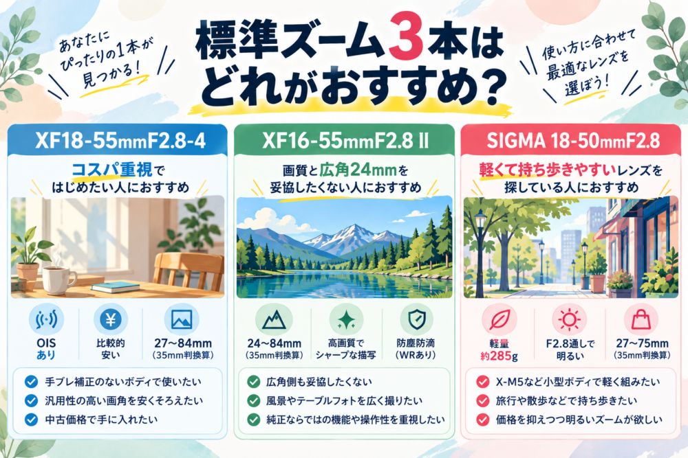 標準ズーム3本はどれがおすすめ?